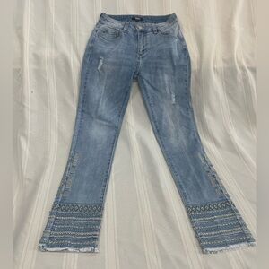 Tesoro Moda Embellished Jeans size 2